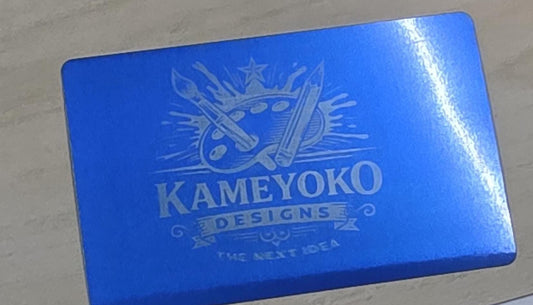 10 pack Custom Laser Engraved Metal Business Cards | Colored Stainless Steel Name Card