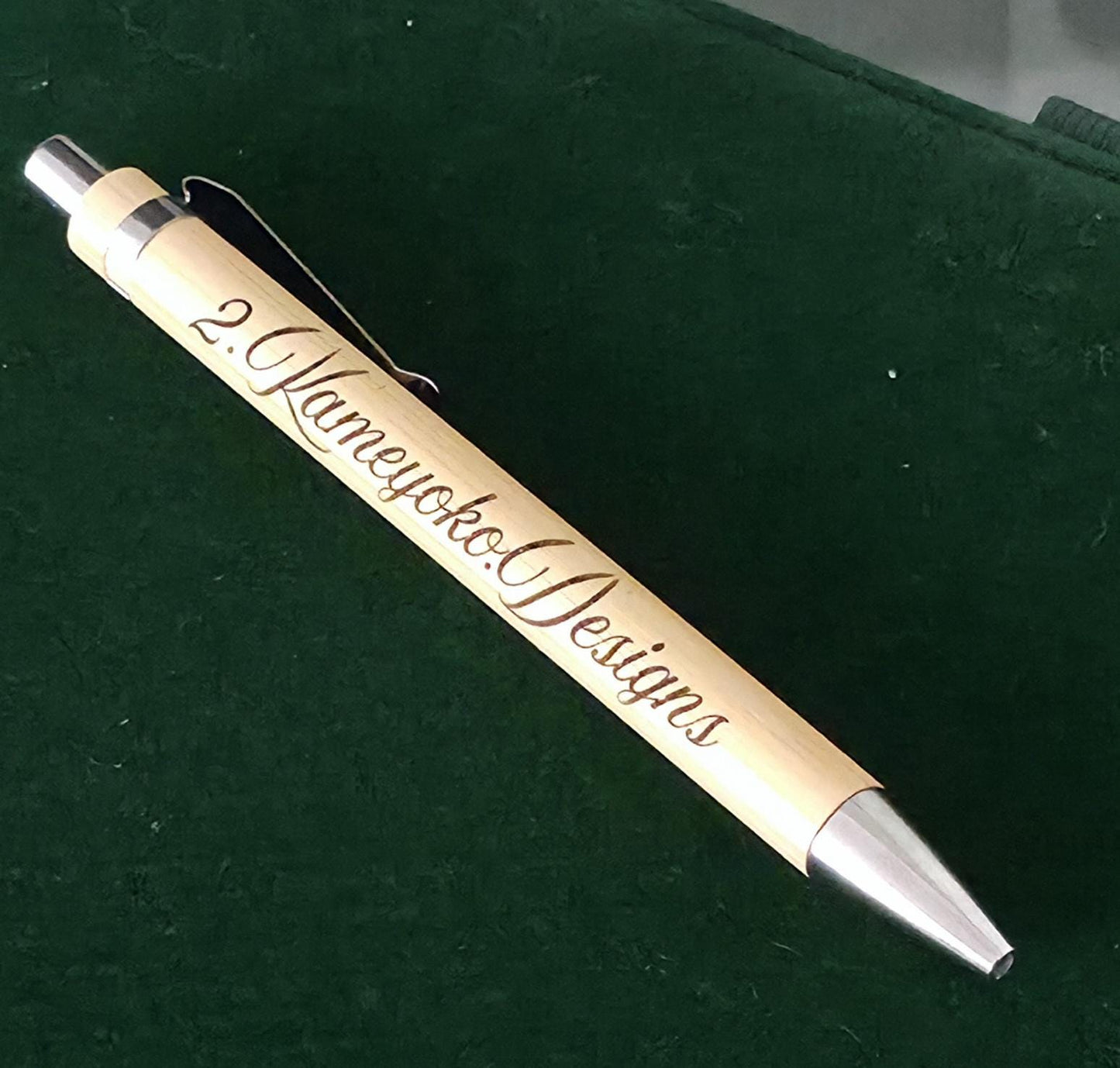 1 Custom Engraved Bamboo Pens