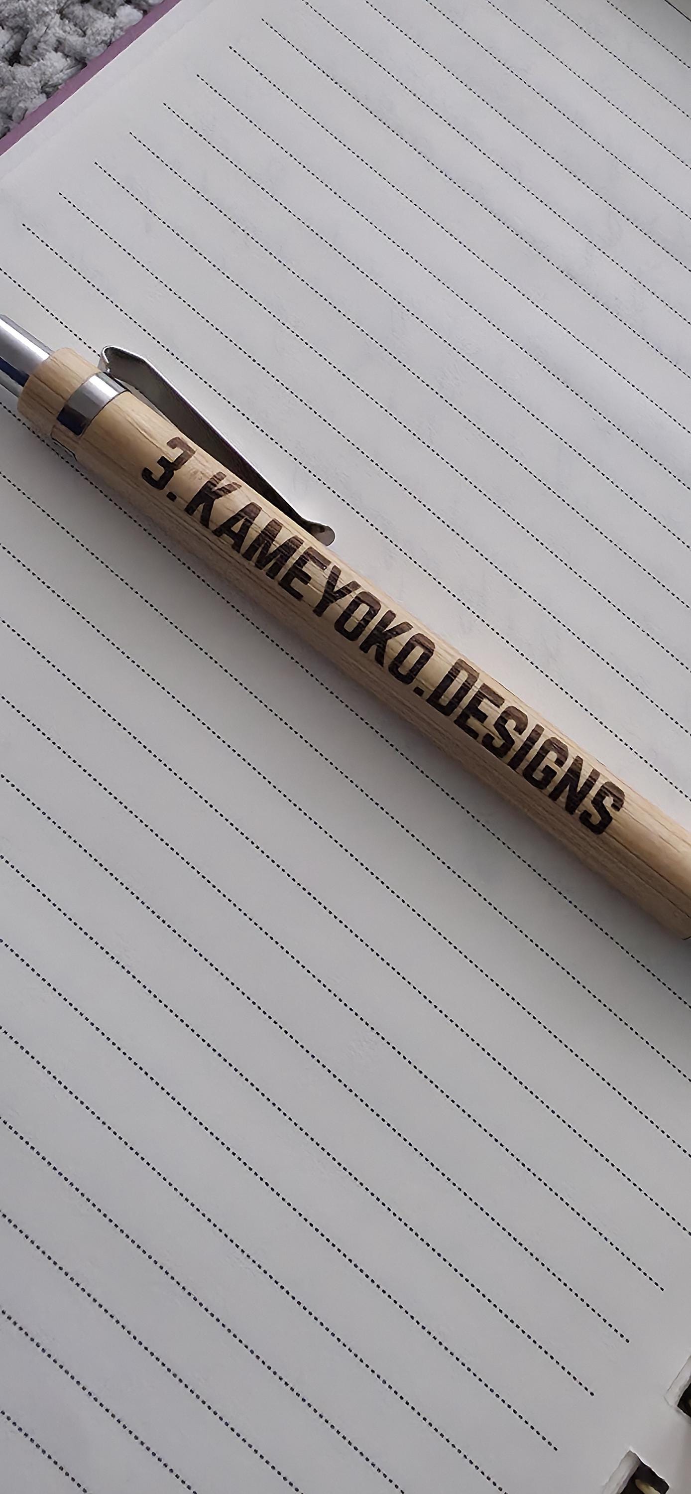 1 Custom Engraved Bamboo Pens