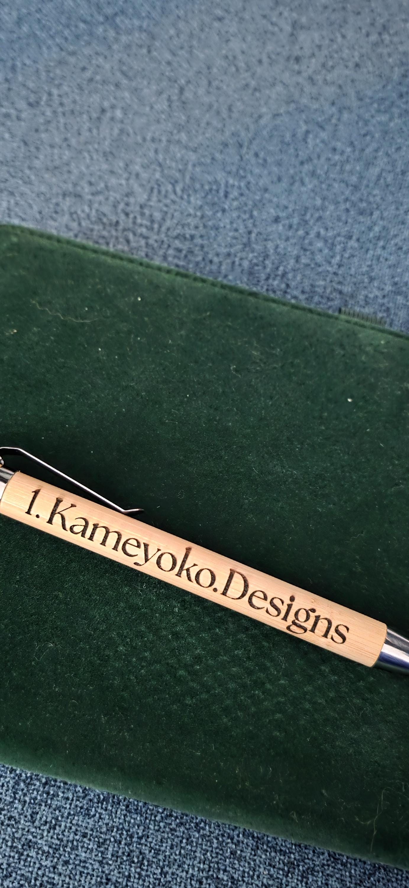 1 Custom Engraved Bamboo Pens