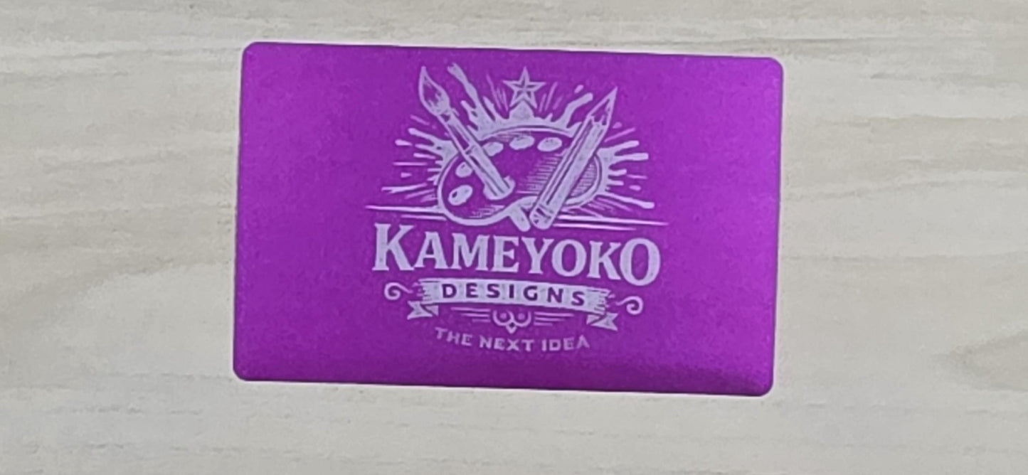 10 pack Custom Laser Engraved Metal Business Cards | Colored Stainless Steel Name Card